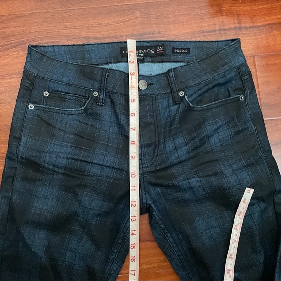 Lip Service Needle Plaid Jeans Size 32 - Picture 8 of 9